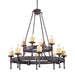 ELK Home - 12 Light Chandelier - Cambridge - Moonlit Rust- Union Lighting Luminaires Decor