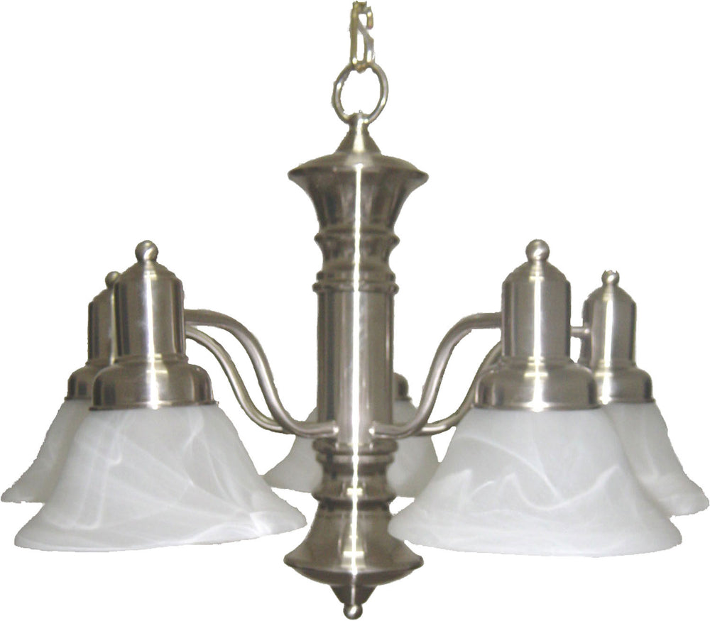 Maxim - Five Light Chandelier - Newburg - Satin Nickel- Union Lighting Luminaires Decor