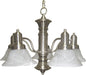 Maxim - Five Light Chandelier - Newburg - Satin Nickel- Union Lighting Luminaires Decor