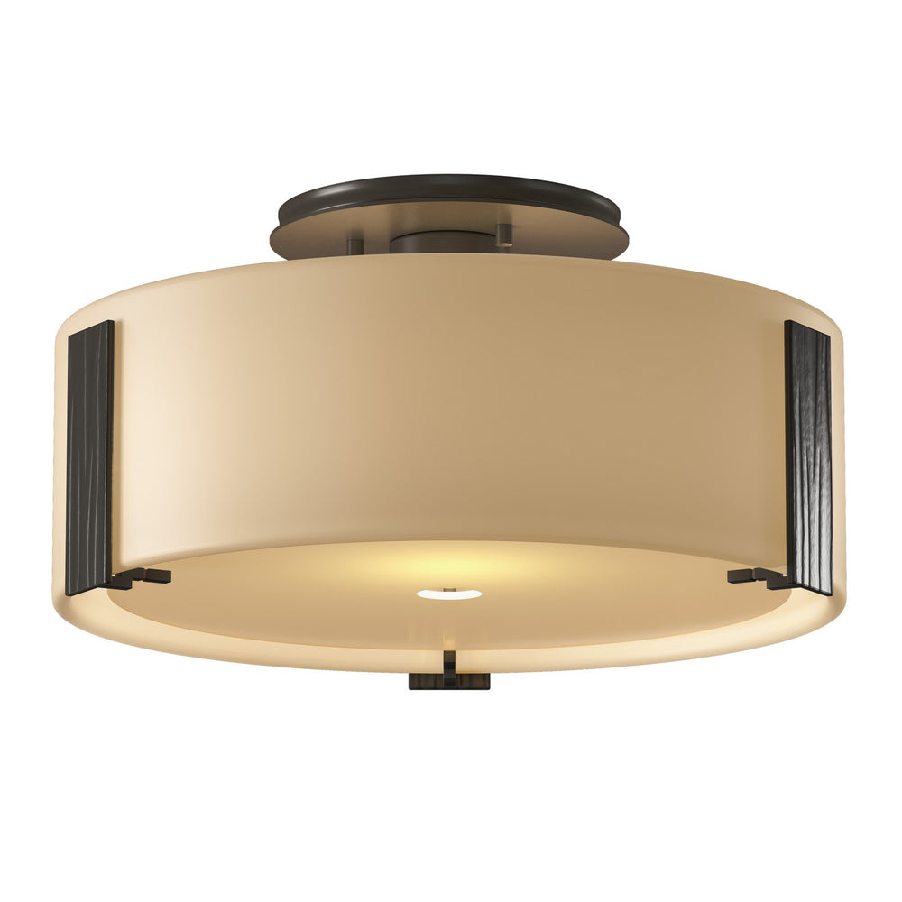 Hubbardton Forge - One Light Semi-Flush Mount - Impressions - Dark Smoke- Union Lighting Luminaires Decor