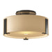 Hubbardton Forge - One Light Semi-Flush Mount - Impressions - Dark Smoke- Union Lighting Luminaires Decor