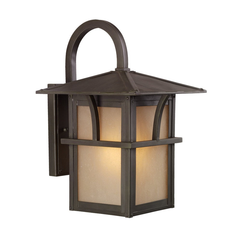 Generation Lighting Canada. - One Light Outdoor Wall Lantern - Medford Lakes - Statuary Bronze- Union Lighting Luminaires Decor