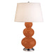Robert Abbey - One Light Table Lamp - Triple Gourd - Pumpkin Glazed Ceramic w/Antique Silver- Union Lighting Luminaires Decor