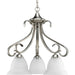Progress Canada - Three Light Chandelier - Torino - Brushed Nickel- Union Lighting Luminaires Decor