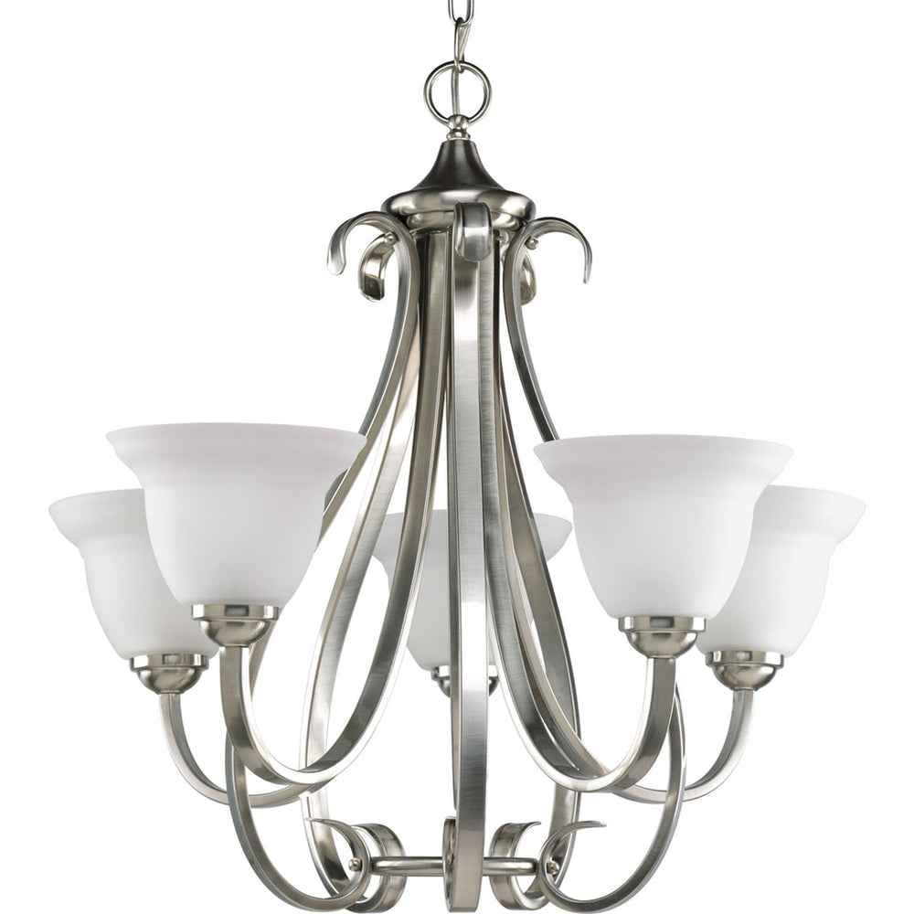 Progress Canada - Five Light Chandelier - Torino - Brushed Nickel- Union Lighting Luminaires Decor