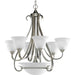 Progress Canada - Six Light Chandelier - Torino - Brushed Nickel- Union Lighting Luminaires Decor