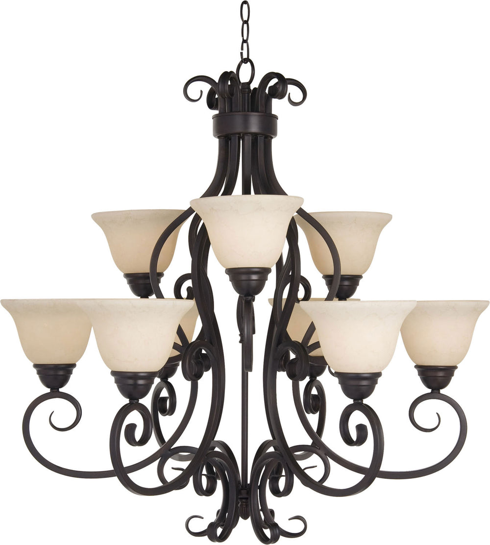 Maxim - Nine Light Chandelier - Manor - Oil Rubbed Bronze- Union Lighting Luminaires Decor
