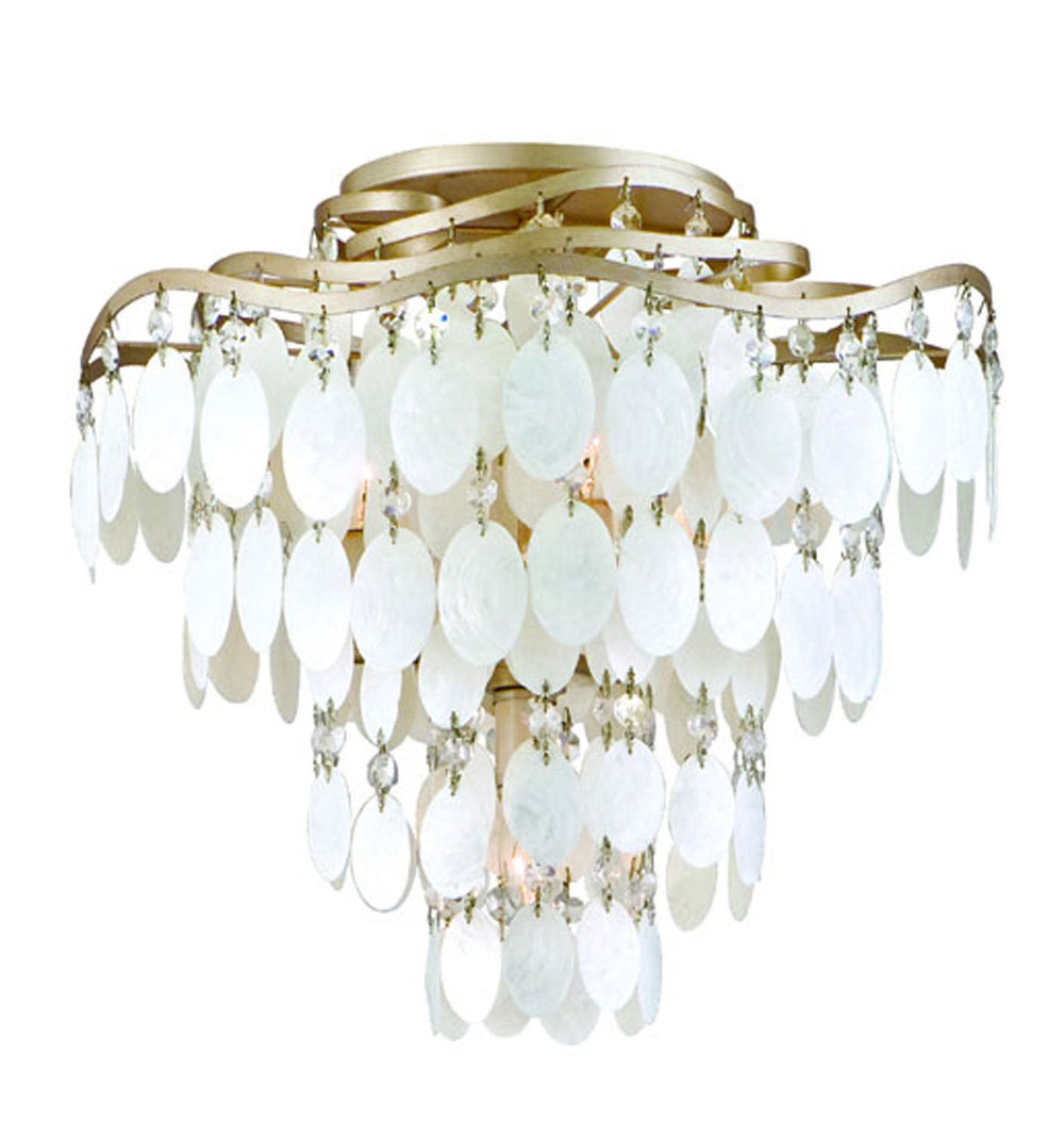 Corbett Lighting Canada - Four Light Semi Flush Mount - Dolce - Champagne Leaf- Union Lighting Luminaires Decor