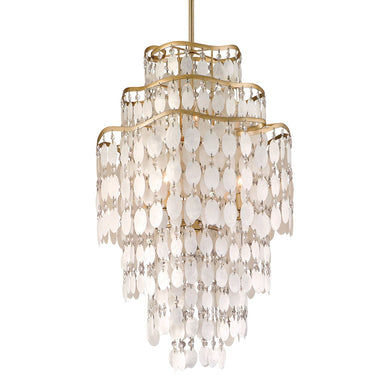 Corbett Lighting Canada - Seven Light Chandelier - Dolce - Champagne Leaf- Union Lighting Luminaires Decor