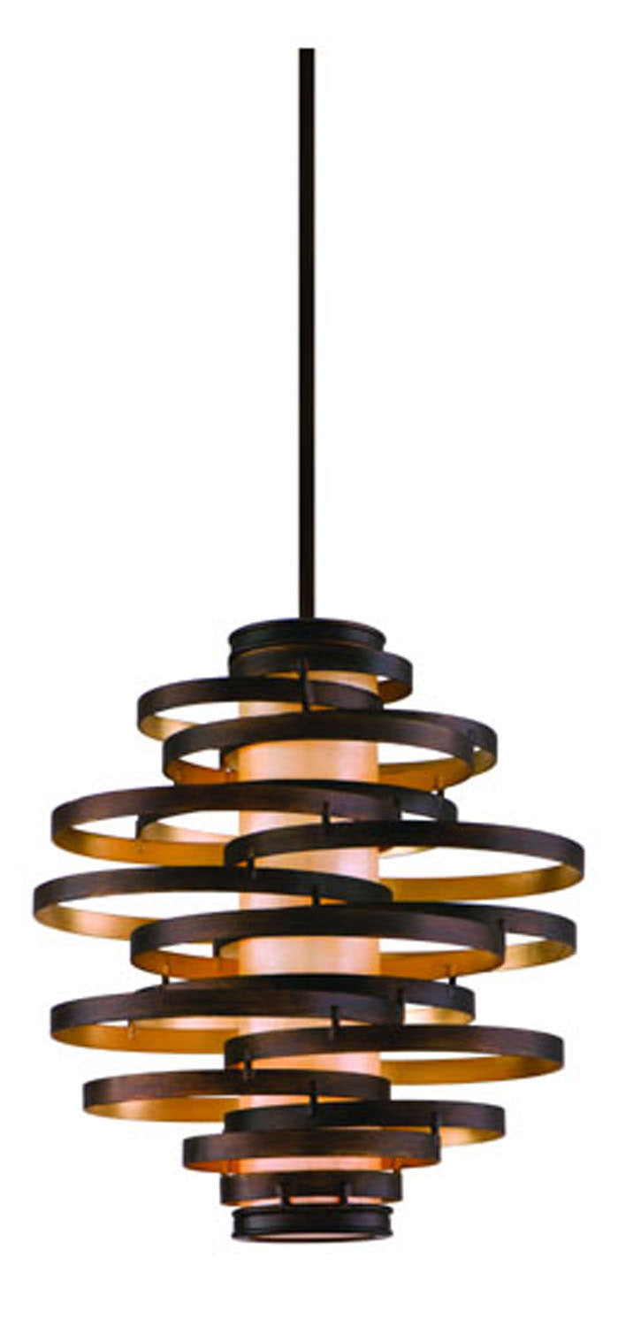 Corbett Lighting - Two Light Chandelier - Vertigo - Bronze And Gold Leaf- Union Lighting Luminaires Decor