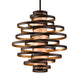Corbett Lighting Canada - Three Light Chandelier - Vertigo - Bronze And Gold Leaf- Union Lighting Luminaires Decor
