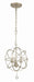 Crystorama - Three Light Mini Chandelier - Solaris - Olde Silver- Union Lighting Luminaires Decor
