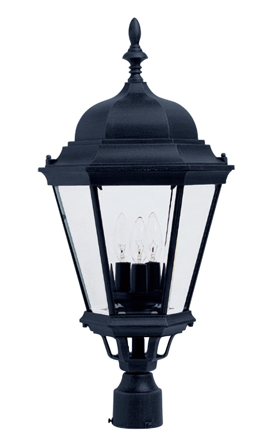 Maxim - Three Light Outdoor Pole/Post Lantern - Westlake - Black- Union Lighting Luminaires Decor