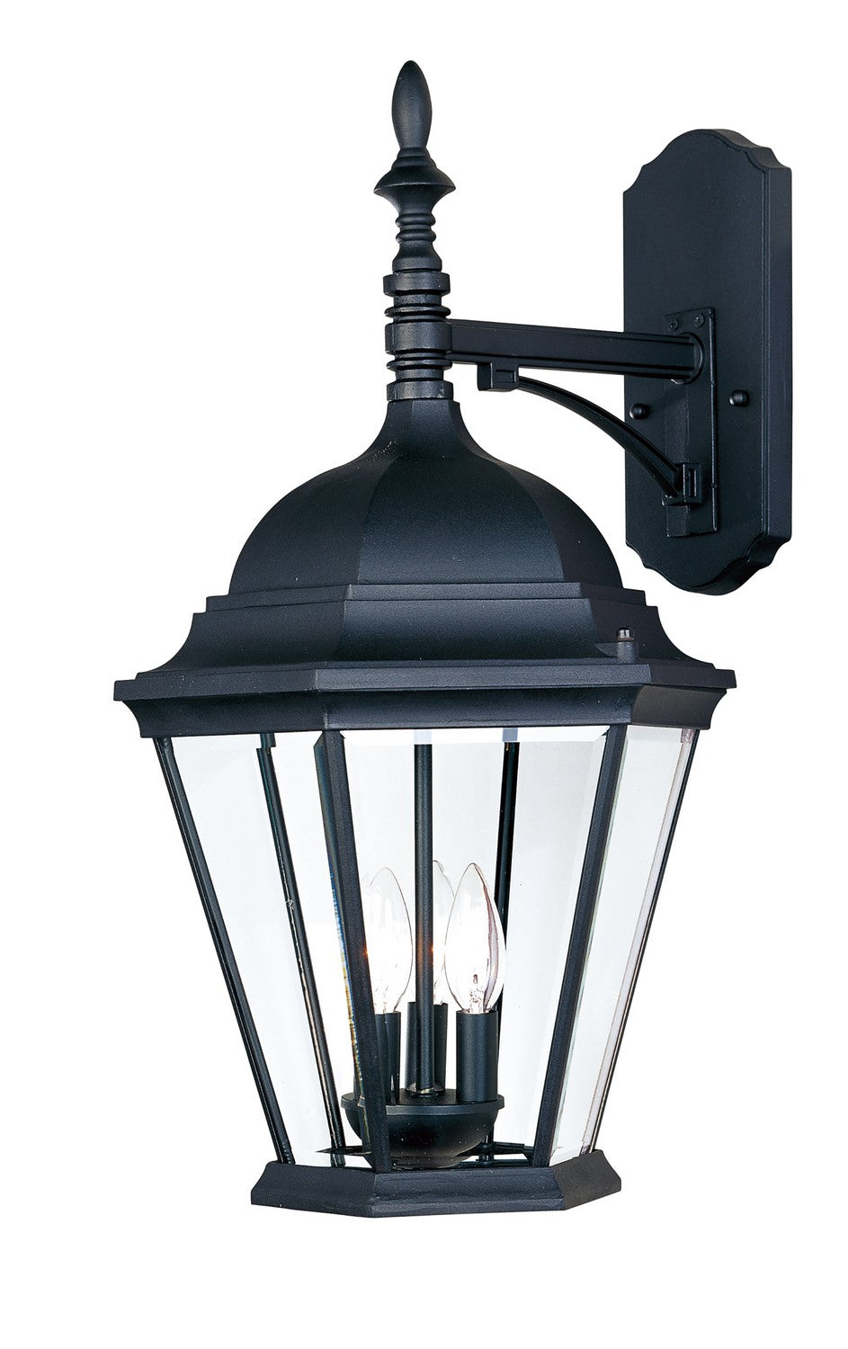 Maxim - Three Light Outdoor Wall Lantern - Westlake - Black- Union Lighting Luminaires Decor