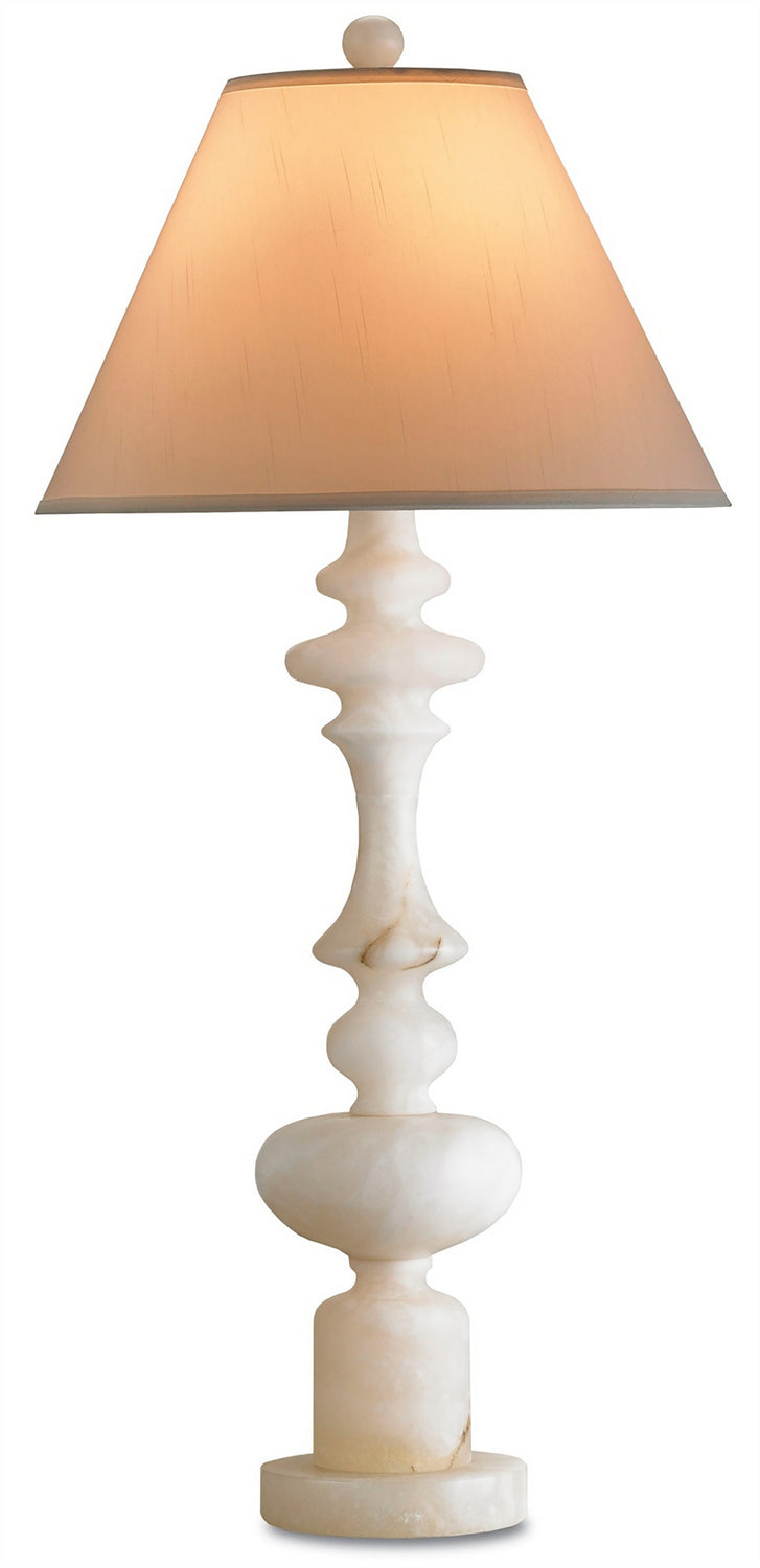 Currey and Company - One Light Table Lamp - Farrington White Table Lamp - Natural- Union Lighting Luminaires Decor