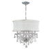 Crystorama - Six Light Mini Chandelier - Brentwood - Polished Chrome- Union Lighting Luminaires Decor