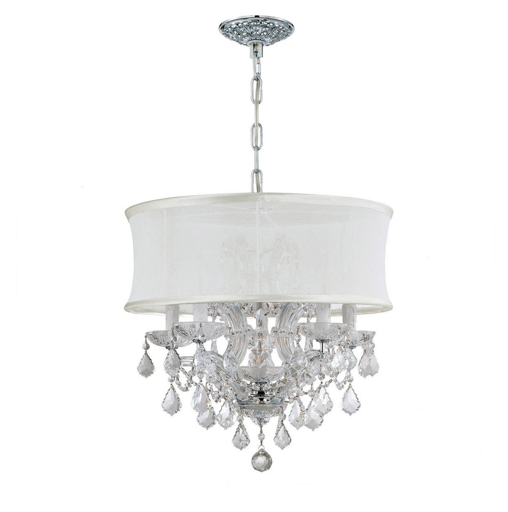 Crystorama - Six Light Mini Chandelier - Brentwood - Polished Chrome- Union Lighting Luminaires Decor