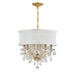 Crystorama - Six Light Chandelier - Brentwood - Gold- Union Lighting Luminaires Decor