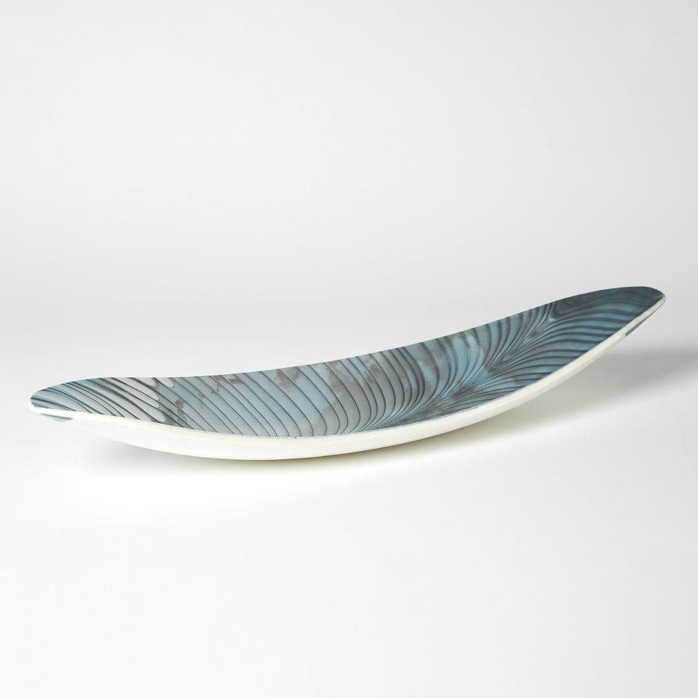 Ivory Turquoise Feather Swirl Bowls Collection