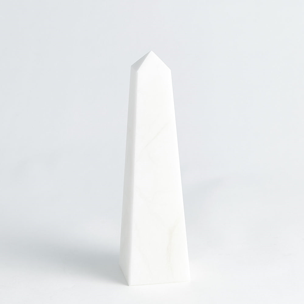 Alabaster Obelisk White