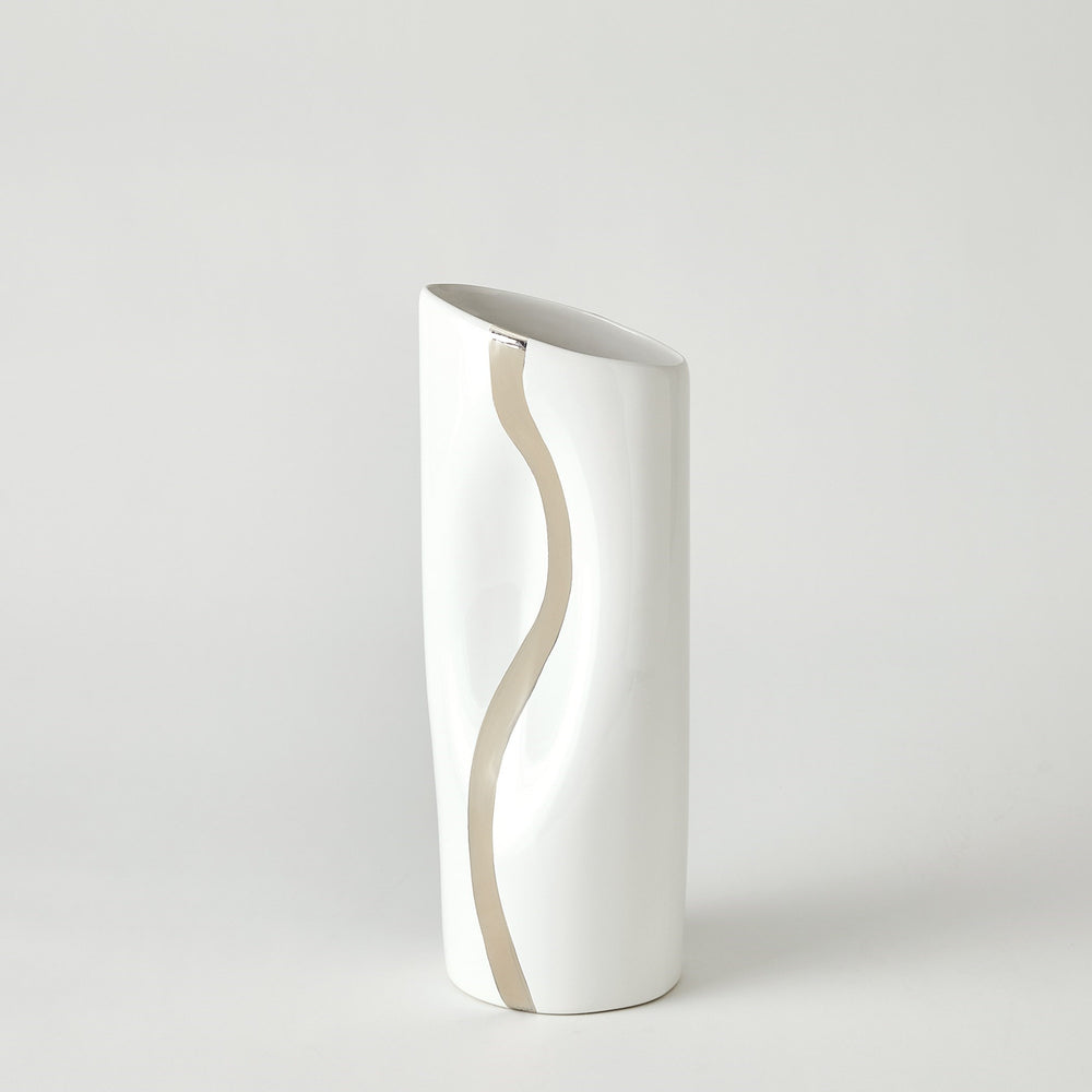 Loose Stripe Vases Platinum