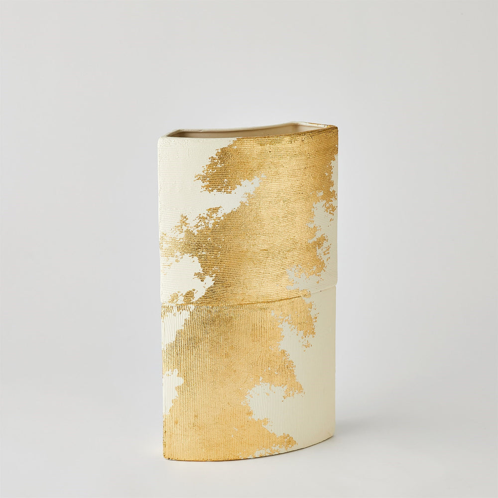 Splashy Gold Leaf Vases
