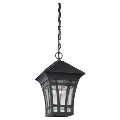 Generation Lighting Canada. - One Light Outdoor Pendant - Herrington - Black- Union Lighting Luminaires Decor