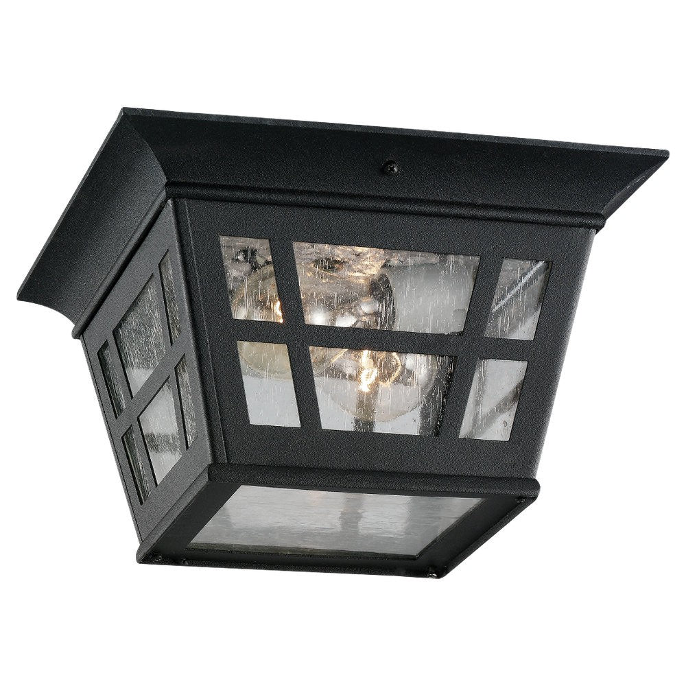 Generation Lighting Canada - Two Light Outdoor Flush Mount - Herrington - Black- Union Lighting Luminaires Decor