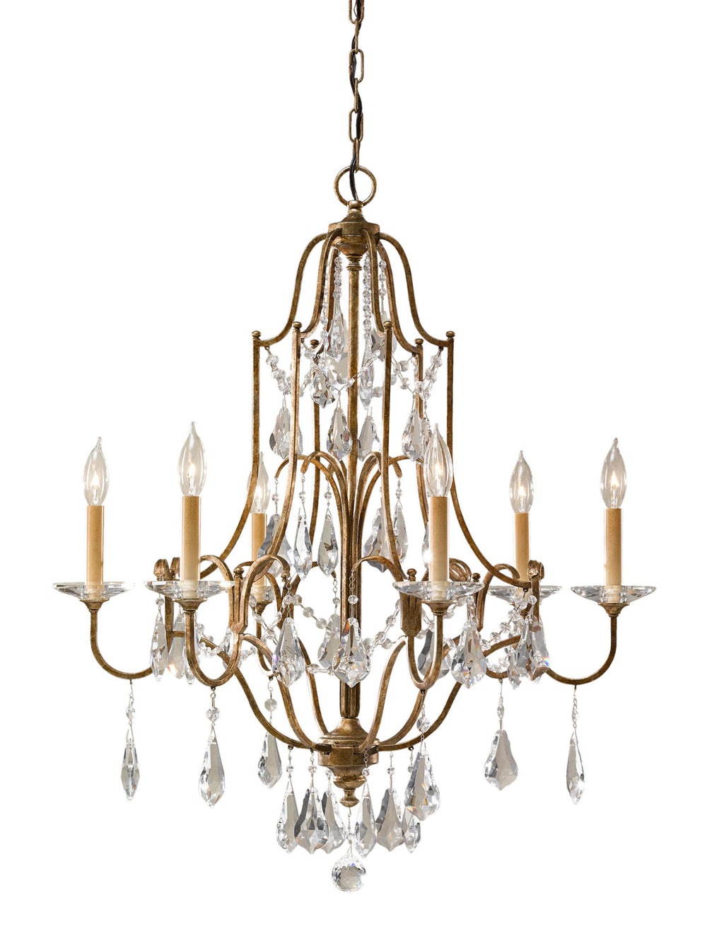 Generation Lighting Canada - Six Light Chandelier - Valentina - Oxidized Bronze- Union Lighting Luminaires Decor