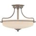 Quoizel - Three Light Semi-Flush Mount - Griffin - Antique Nickel- Union Lighting Luminaires Decor