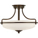 Quoizel - Three Light Semi-Flush Mount - Griffin - Palladian Bronze- Union Lighting Luminaires Decor