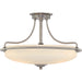 Quoizel - Four Light Semi-Flush Mount - Griffin - Antique Nickel- Union Lighting Luminaires Decor