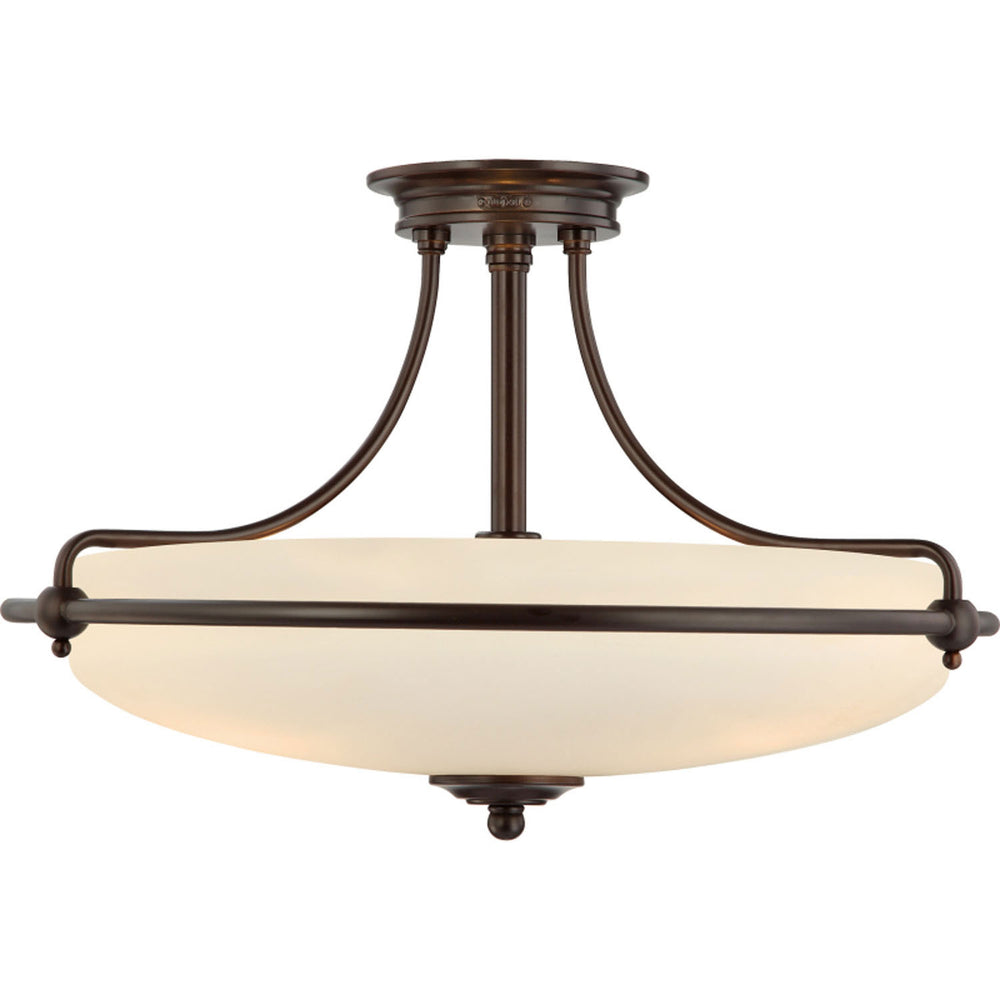 Quoizel - Four Light Semi-Flush Mount - Griffin - Palladian Bronze- Union Lighting Luminaires Decor