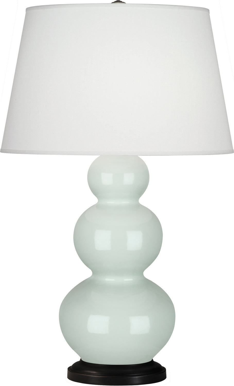 Robert Abbey - One Light Table Lamp - Triple Gourd - Celadon Glazed Ceramic w/Deep Patina Bronze- Union Lighting Luminaires Decor