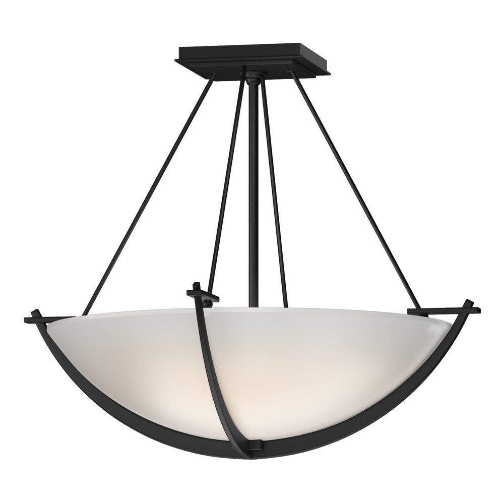 Hubbardton Forge - Three Light Semi-Flush Mount - Compass - Black- Union Lighting Luminaires Decor