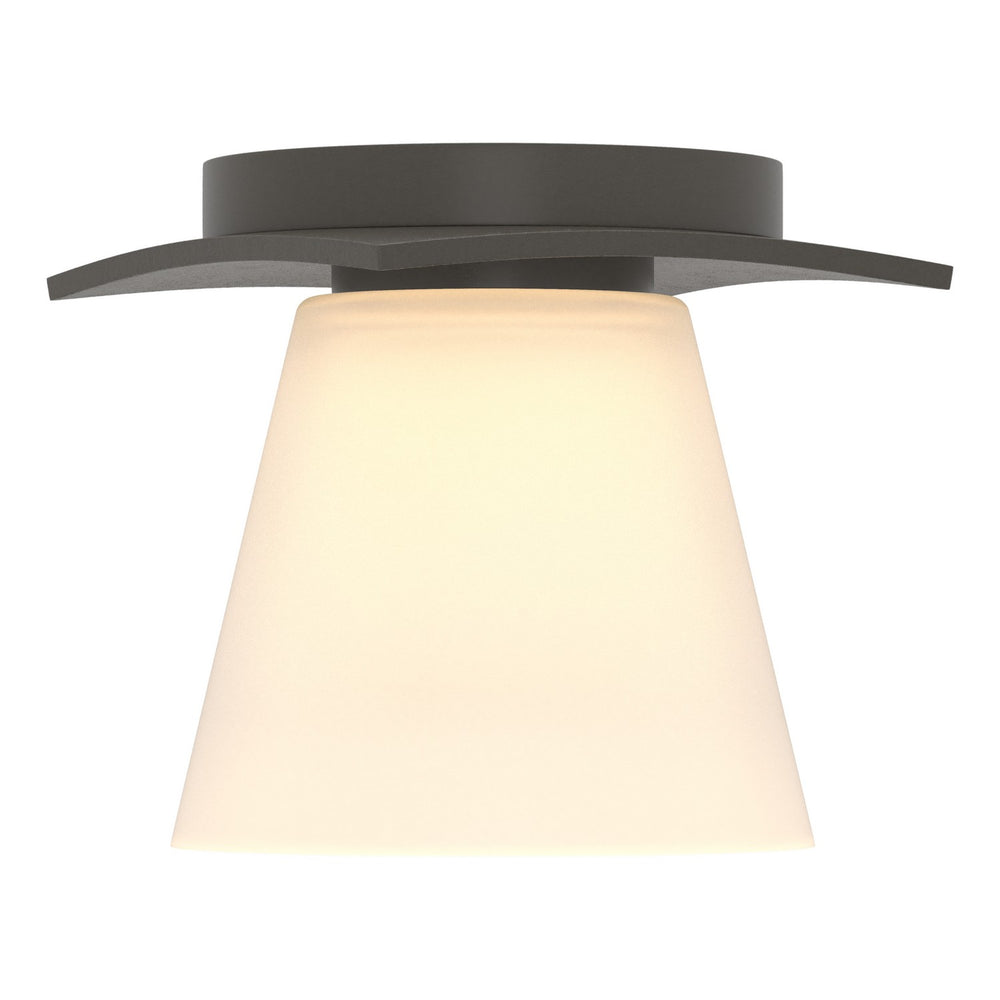 Hubbardton Forge - One Light Semi-Flush Mount - Wren - Dark Smoke- Union Lighting Luminaires Decor