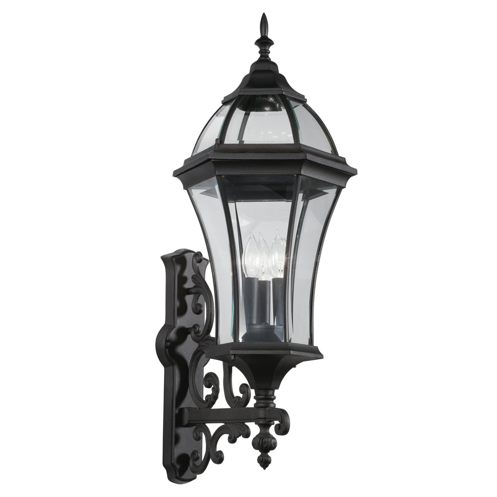 Kichler Canada - Three Light Outdoor Wall Mount - Townhouse - Black- Union Lighting Luminaires Decor