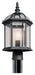 Kichler Canada - One Light Outdoor Post Mount - Barrie - Black- Union Lighting Luminaires Decor