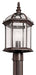 Kichler Canada - One Light Outdoor Post Mount - Barrie - Tannery Bronze- Union Lighting Luminaires Decor
