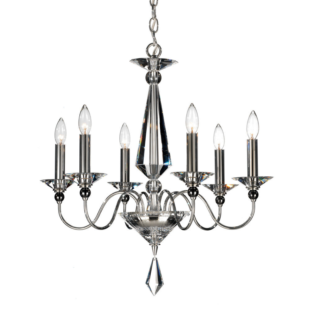 Schonbek - Six Light Chandelier - Jasmine - Polished Silver- Union Lighting Luminaires Decor