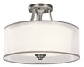 Kichler Canada - Three Light Semi Flush Mount - Lacey - Antique Pewter- Union Lighting Luminaires Decor