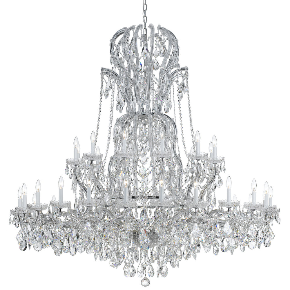 Crystorama - 37 Light Chandelier - Maria Theresa - Polished Chrome- Union Lighting Luminaires Decor