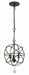 Crystorama - Three Light Mini Chandelier - Solaris - English Bronze- Union Lighting Luminaires Decor