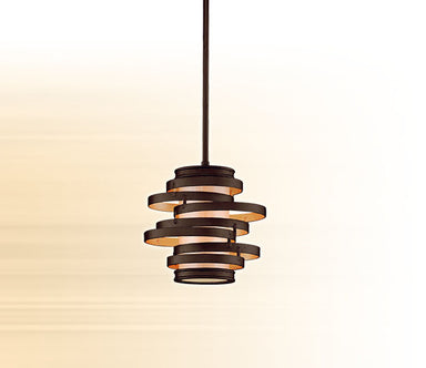 Corbett Lighting Canada - One Light Pendant - Vertigo - Bronze And Gold Leaf- Union Lighting Luminaires Decor