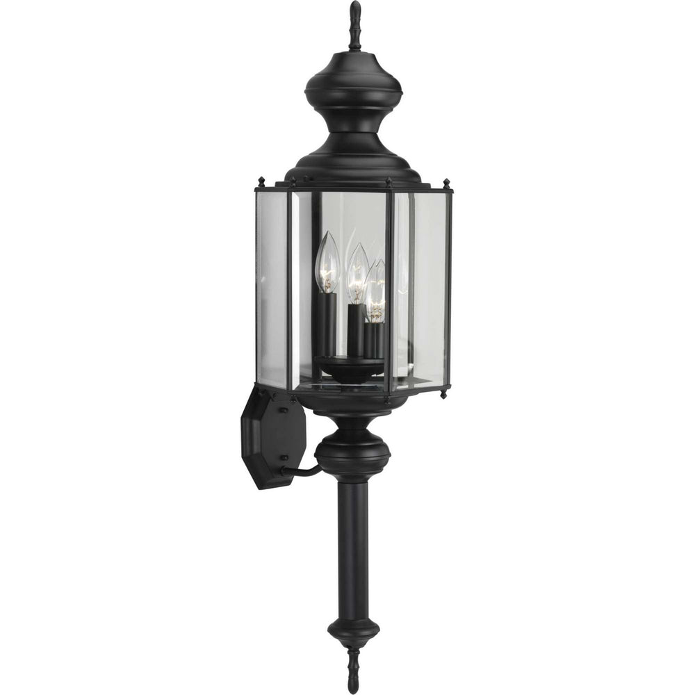Progress Canada - Three Light Wall Lantern - Carriage Classics - Black- Union Lighting Luminaires Decor