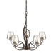 Hubbardton Forge - Five Light Chandelier - Flora - Bronze- Union Lighting Luminaires Decor
