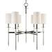 Hudson Valley Canada - Six Light Chandelier - Amherst - Polished Nickel- Union Lighting Luminaires Decor