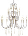Currey and Company - 12 Light Chandelier - Hannah Collection - Stockholm White/Rust- Union Lighting Luminaires Decor