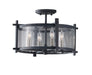 Generation Lighting Canada - Four Light Ceiling Fixture - Ethan - Antique Forged Iron / Brushed Steel- Union Lighting Luminaires Decor