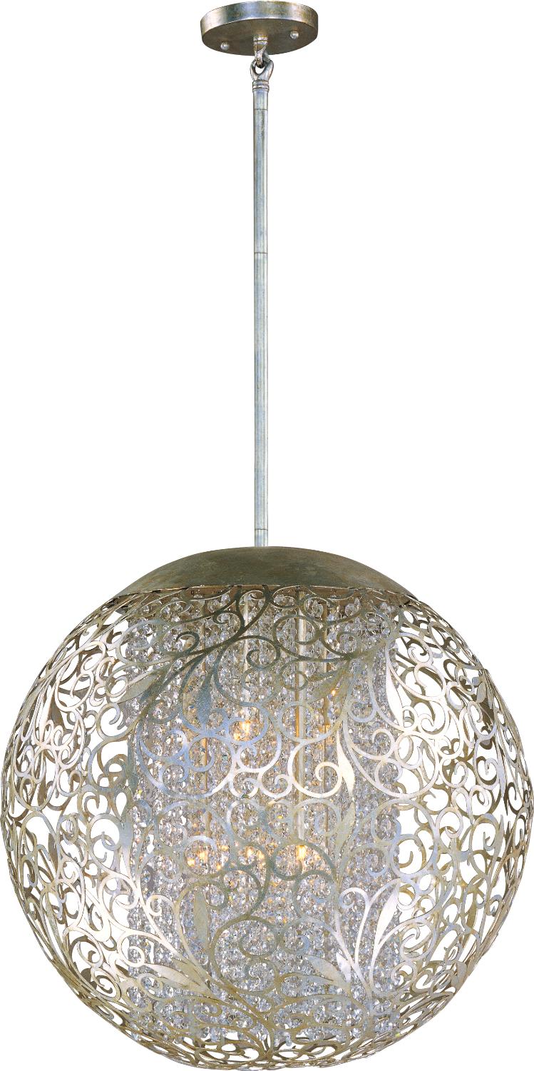 Maxim - Nine Light Pendant - Arabesque - Golden Silver- Union Lighting Luminaires Decor